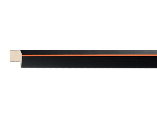 Gemini Wood Moulding -  Black cap with Orange Line