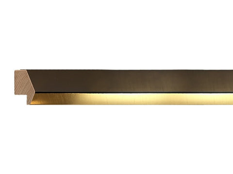 Gemini Wood Moulding - Charcoal gold two tone