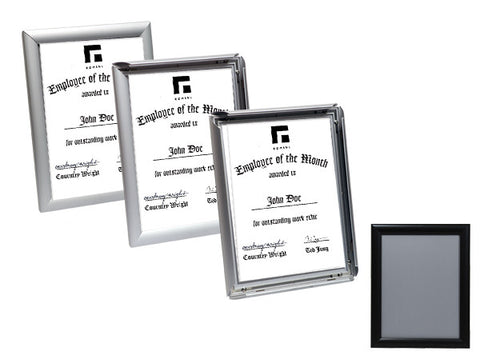 Satin Silver 8 1/2 x 11 Flip Frame